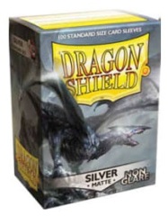 Dragon Shield NON-GLARE Matte Standard-Size Sleeves - Silver - 100ct
